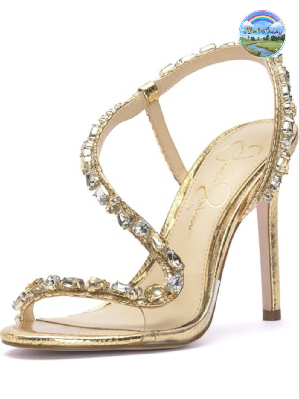 Jessica Simpson Jaycin Embellished Heeled Sandals - Crystal Stiletto Platforms